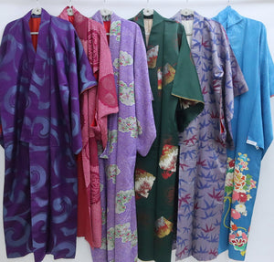 Bundle 6pcs Silk Antique Kimono Wholesale Bulk Free Shipping #556