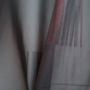Kimono Vintage(1950-1980) Black Red See-Through Silk #10271E4