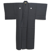 Load image into Gallery viewer, Men&#39;s Kimono Black Montsuki Silk #10460A4
