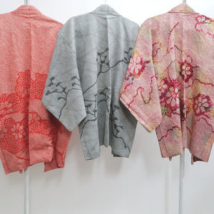 Bundle 12pcs Silk Vintage Full Shibori Haori Wholesale Bulk Free Shipping #485