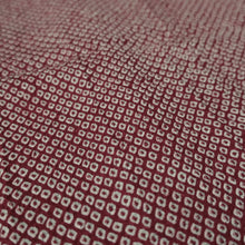 Load image into Gallery viewer, KK1443A1 Silk Kimono Fabric Vintage(1950-1980) Shibori Red 84.6x13.0in(215x33cm)
