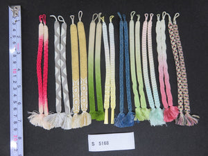 S#5168 Silk Haori Himo Flat Braid 10pcs Bundle Pack