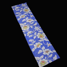 Load image into Gallery viewer, KK1503A2 Silk Kimono Fabric Vintage(1920-1950) Meisen Blue 49.2x11.4in(125x29cm)
