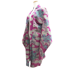 Load image into Gallery viewer, Haori Jacket Vintage(1920-1950) Magenta Meisen Botanical Silk #11041A3
