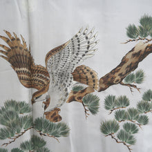 Load image into Gallery viewer, Men&#39;s Haori Vintage(1950-1980) Black Montsuki Eagle Silk #10281E4
