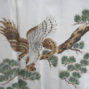 Men's Haori Vintage(1950-1980) Black Montsuki Eagle Silk #10281E4