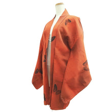 Load image into Gallery viewer, Haori Jacket Reddish Brown Butterfly Silk #10851E3

