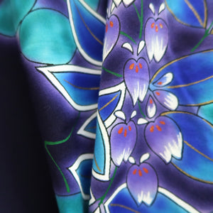 Yukata Navy Butterfly Cotton #10343F3