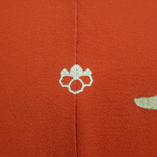 Load image into Gallery viewer, Kimono Vintage(1920-1950) Red White Gold Crane Birds Silk #9669J3
