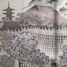 Load image into Gallery viewer, Men&#39;s Haori Vintage(1950-1980) Black Kiyomizudera Temple Silk #10409A2
