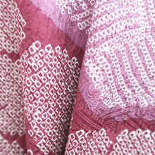 Load image into Gallery viewer, Haori Jacket Vintage(1950-1980) Pale Purple Magenta Full Shibori Wave Silk #10800D5
