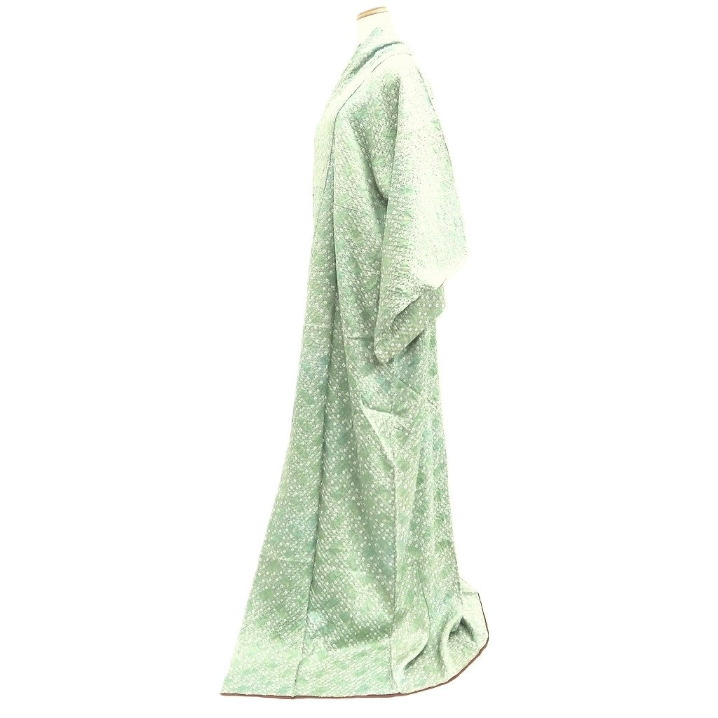 Kimono Green Shibori Silk #10531B3