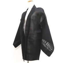 Load image into Gallery viewer, Haori Jacket Vintage(1950-1980) Black Wine red See-Through Ryusui Silk #10229E2
