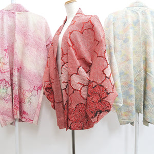 Bundle 12pcs Silk Vintage Full Shibori Haori Wholesale Bulk Free Shipping #545