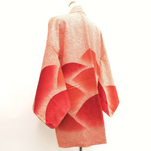 Load image into Gallery viewer, Haori Jacket Vintage(1950-1980) Light Orange Vermillion Shibori Mountain Silk #10109D2
