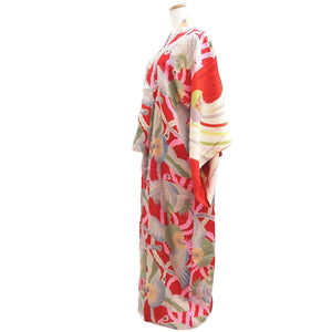 Juban Vintage(1920-1950) Red Phoenix Silk #10377F4