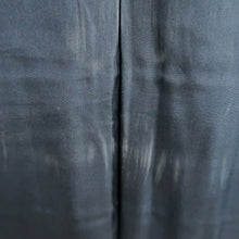 Load image into Gallery viewer, Men's Kimono Vintage(1950-1980) Dark Green Montsuki Habutae Silk #10863E3
