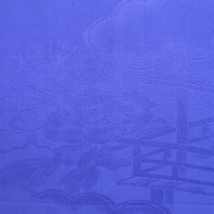 Haori Jacket Vintage(1920-1950) Blue Rinzu Long Silk #9631J1