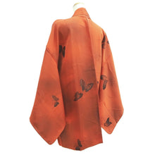 Load image into Gallery viewer, Haori Jacket Reddish Brown Butterfly Silk #10851E3
