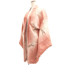 Load image into Gallery viewer, Haori Jacket Pink Crane Birds Silk #10730D3
