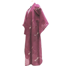 Load image into Gallery viewer, Kimono Vintage(1950-1980) Magenta See-Through Dragonfly Silk #10272E4
