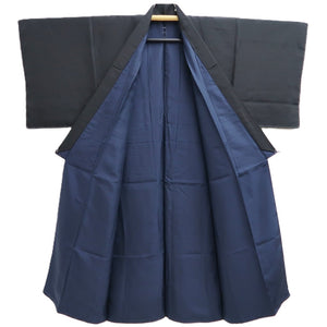 Men's Kimono Black Montsuki Silk #10460A4