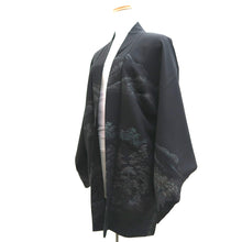 Load image into Gallery viewer, Haori Jacket Vintage(1950-1980) Black Mountain Landscape Silk #9862B2
