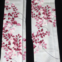 Load image into Gallery viewer, CC1001C1 Silk 8pcs Bundle Kimono Fabric Flower White Green 55.1x5.9in(140x15cm)
