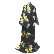 Load image into Gallery viewer, Yukata Grayish Black Butterfly Cotton #10745D3
