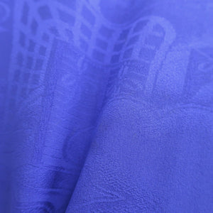 Haori Jacket Vintage(1920-1950) Blue Rinzu Long Silk #9631J1