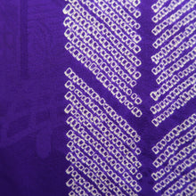 Load image into Gallery viewer, Kimono Vintage(1950-1980) Purple Shibori Yabane Silk #10263E4
