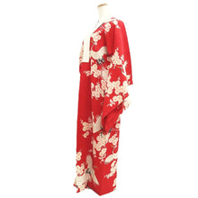 Load image into Gallery viewer, Juban Vintage(1950-1980) Red Crane Birds Silk #10503B1
