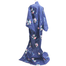 Load image into Gallery viewer, Yukata Black Blue Dragonfly Asagao Cotton #10344F3
