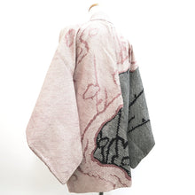 Load image into Gallery viewer, Haori Jacket Vintage(1950-1980) Black Pink Shibori Plum blossom Branch Silk #10049C5
