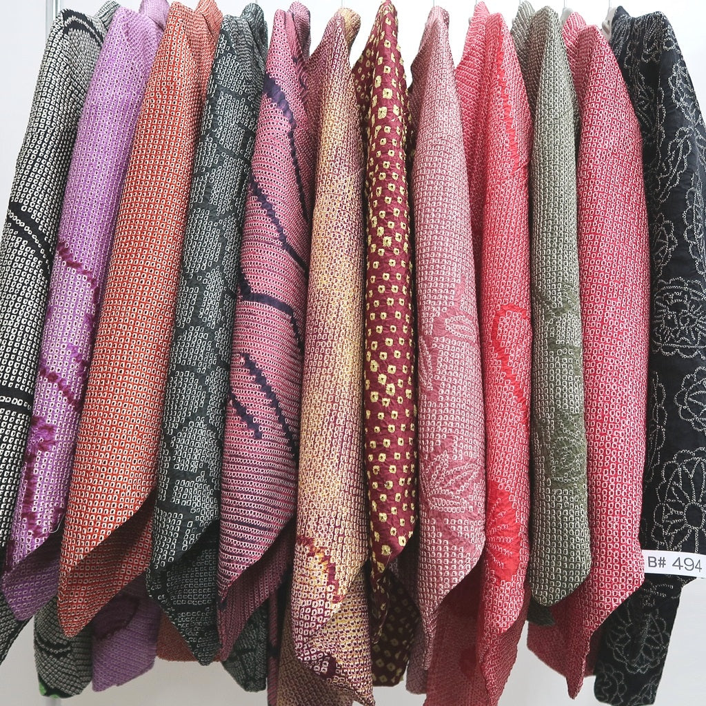 Bundle 12pcs Silk Vintage Full Shibori Haori Wholesale Bulk Free Shipping #494