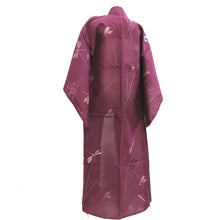 Load image into Gallery viewer, Kimono Vintage(1950-1980) Magenta See-Through Dragonfly Silk #10272E4
