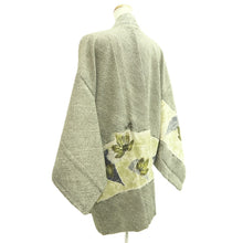 Load image into Gallery viewer, Haori Jacket Vintage(1950-1980) Moss green Full Shibori Leaves Silk #10951F2
