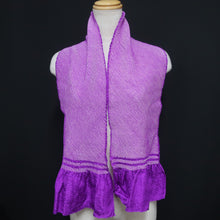Load image into Gallery viewer, Silk Japanese Obiage Shibori Purpl 49.6x7.1in(126x18cm) A#10003
