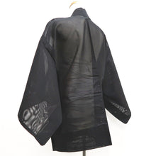 Load image into Gallery viewer, Haori Jacket Vintage(1950-1980) Black Wine red See-Through Ryusui Silk #10229E2
