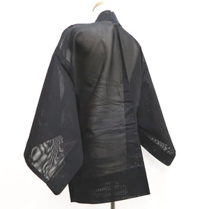 Haori Jacket Vintage(1950-1980) Black Wine red See-Through Ryusui Silk #10229E2