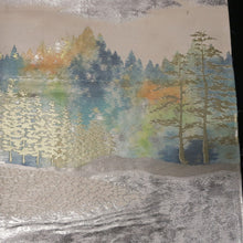 Load image into Gallery viewer, BB10102AG Silk Obi Fabric Vintage(1950-1980) Forest White 100.4x10.6in(255x27cm)
