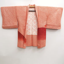 Load image into Gallery viewer, Haori Jacket Vintage(1950-1980) Light Orange Vermillion Shibori Mountain Silk #10109D2
