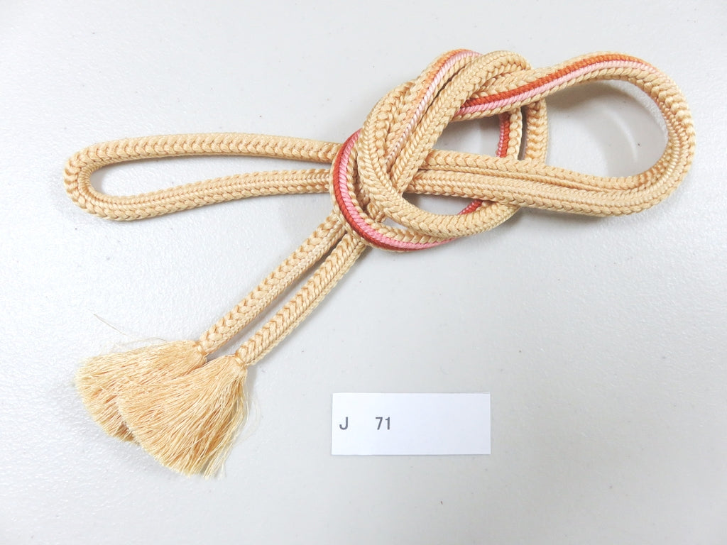 J#71 Silk Obijime Belt Tie Braided Cord 59.1in(150cm)