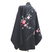 Load image into Gallery viewer, Haori Jacket Vintage(1950-1980) Black Shibori Flower Silk #9849B2
