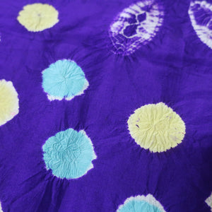 KK1483A2 Silk Kimono Fabric Vintage(Pre-1920) Shibori Purple 48.4x11.8in(123x30cm)