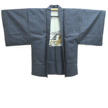 Load image into Gallery viewer, Men's Haori Vintage(1950-1980) Blue Black Dragon Tiger Silk #10638C4
