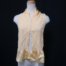Load image into Gallery viewer, Silk Japanese Obiage Shibori Light Yellow 48.8x6.3in(124x16cm) A#10053
