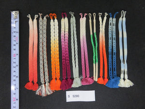 S#5290 Silk Haori Himo Flat Braid 10pcs Bundle Pack