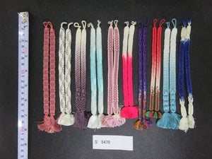 S#5470 Silk Haori Himo Flat Braid 10pcs Bundle Pack