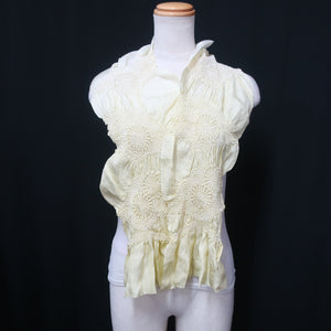 Silk Japanese Obiage Shibori Light Yellow 51.2x5.5in(130x14cm) A#10013